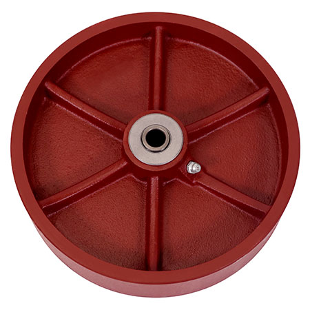 Side view of 8" x 2" ductile steel wheel